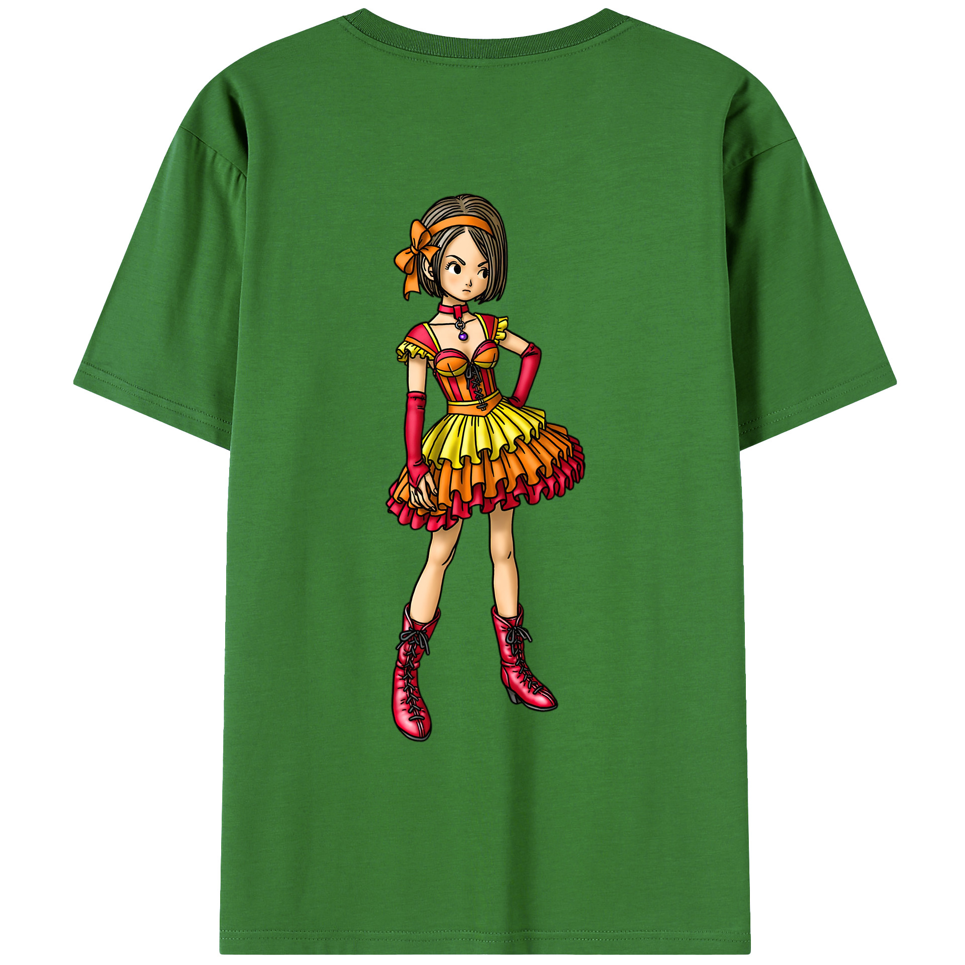 （画像用） ドラゴンクエスト Doragon Kuesuto Dragon Quest レディース半袖Tシャツ(バックプリント)